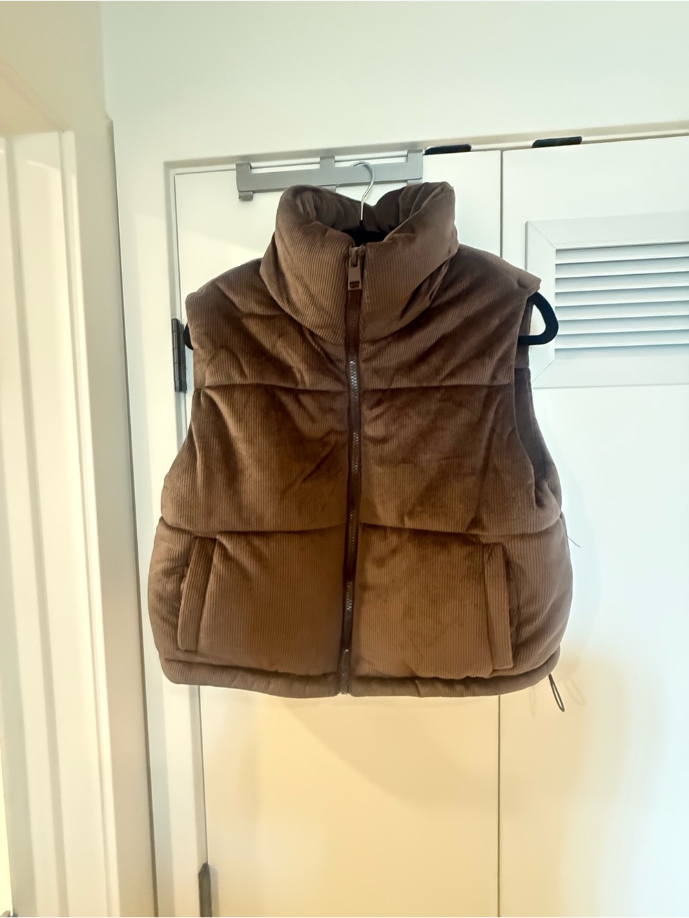 Ashley By 26 International Brown Corduroy Puffer Vest
